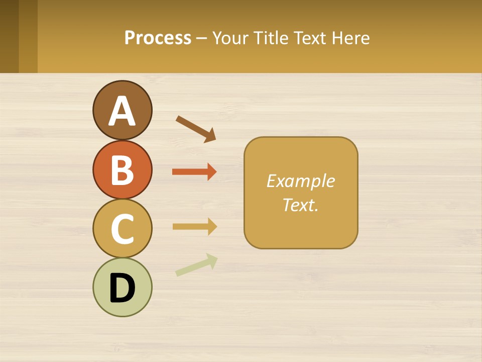 A Wooden Table With A Business Card On It PowerPoint Template