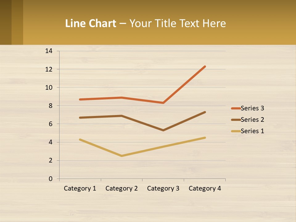 A Wooden Table With A Business Card On It PowerPoint Template
