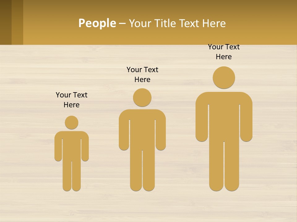 A Wooden Table With A Business Card On It PowerPoint Template