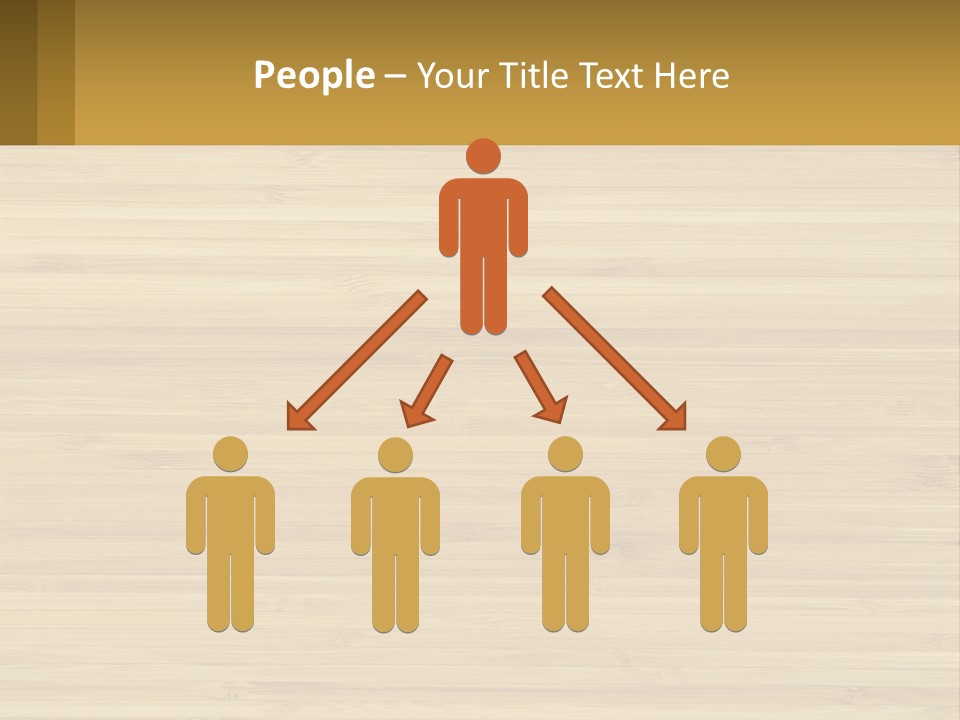 A Wooden Table With A Business Card On It PowerPoint Template