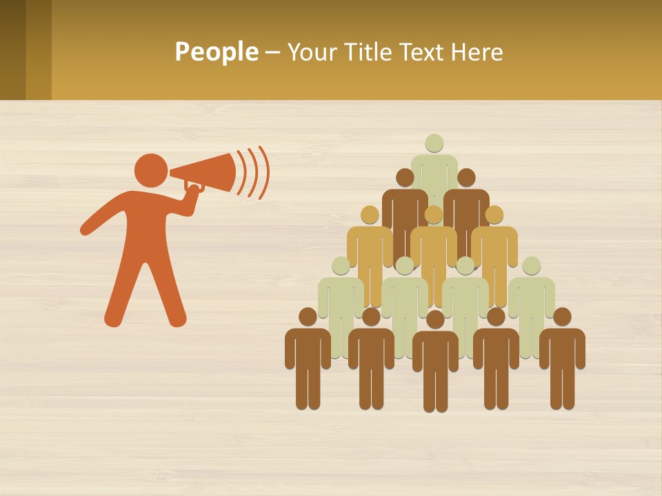 A Wooden Table With A Business Card On It PowerPoint Template