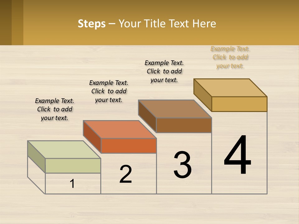 A Wooden Table With A Business Card On It PowerPoint Template
