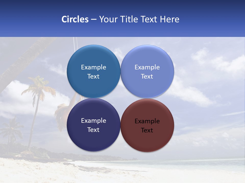 A Woman Swinging On A Rope On The Beach PowerPoint Template