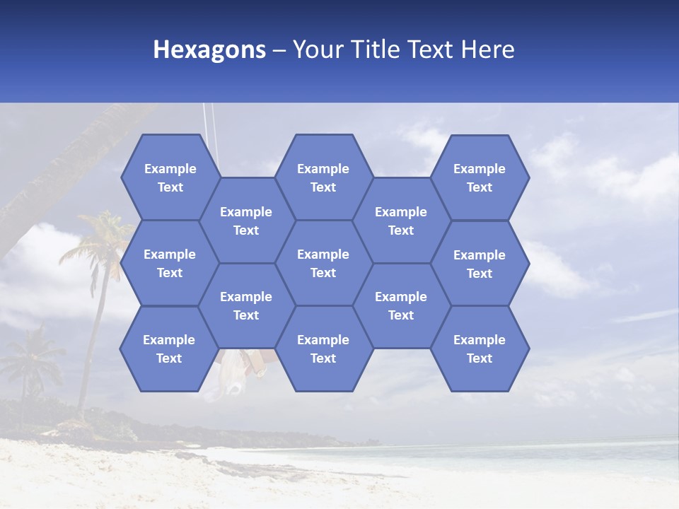 A Woman Swinging On A Rope On The Beach PowerPoint Template