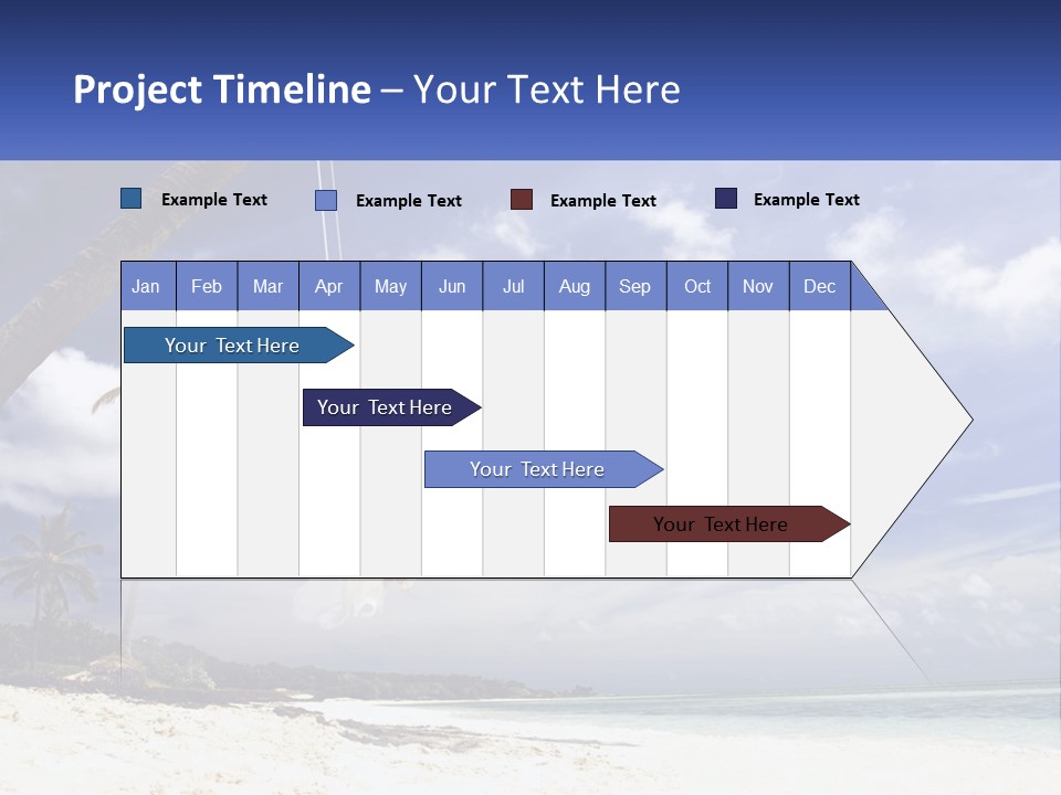 A Woman Swinging On A Rope On The Beach PowerPoint Template