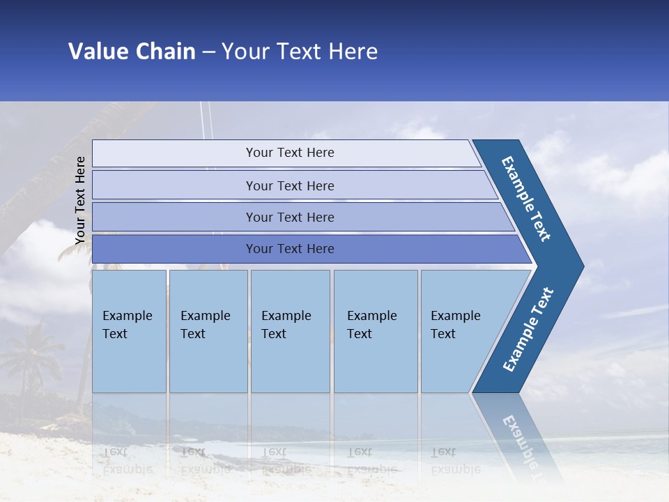 A Woman Swinging On A Rope On The Beach PowerPoint Template