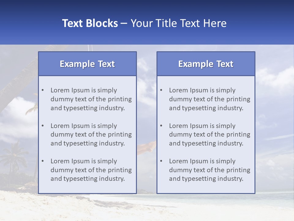 A Woman Swinging On A Rope On The Beach PowerPoint Template