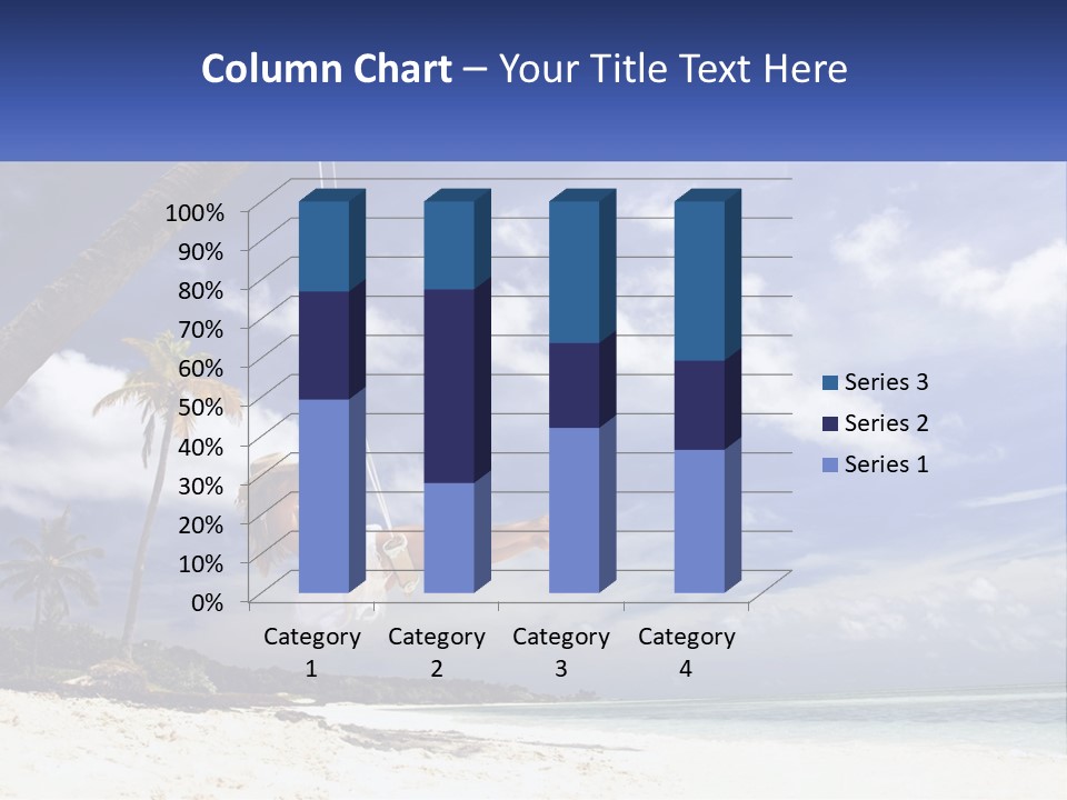 A Woman Swinging On A Rope On The Beach PowerPoint Template