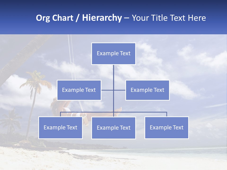 A Woman Swinging On A Rope On The Beach PowerPoint Template