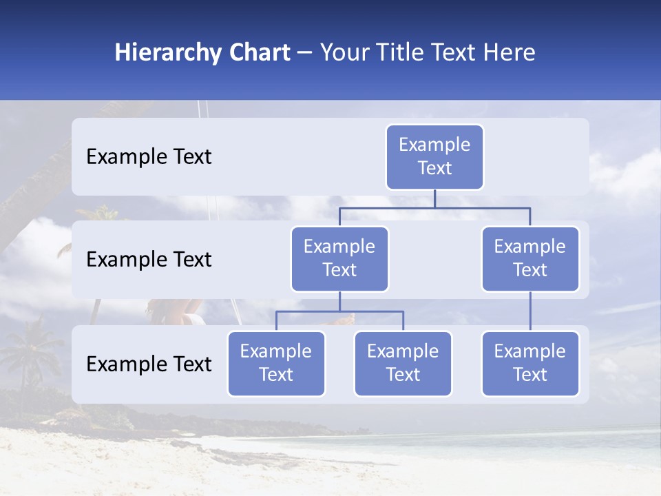 A Woman Swinging On A Rope On The Beach PowerPoint Template