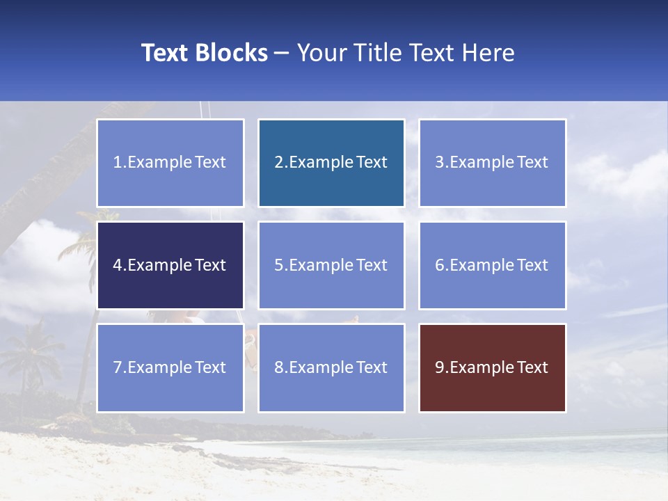 A Woman Swinging On A Rope On The Beach PowerPoint Template