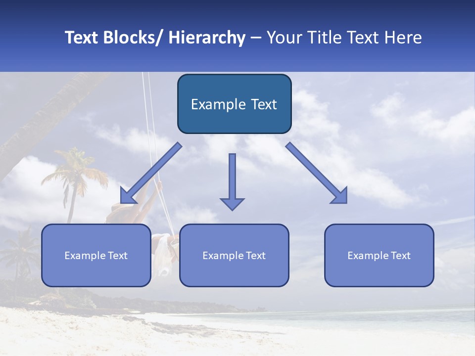 A Woman Swinging On A Rope On The Beach PowerPoint Template