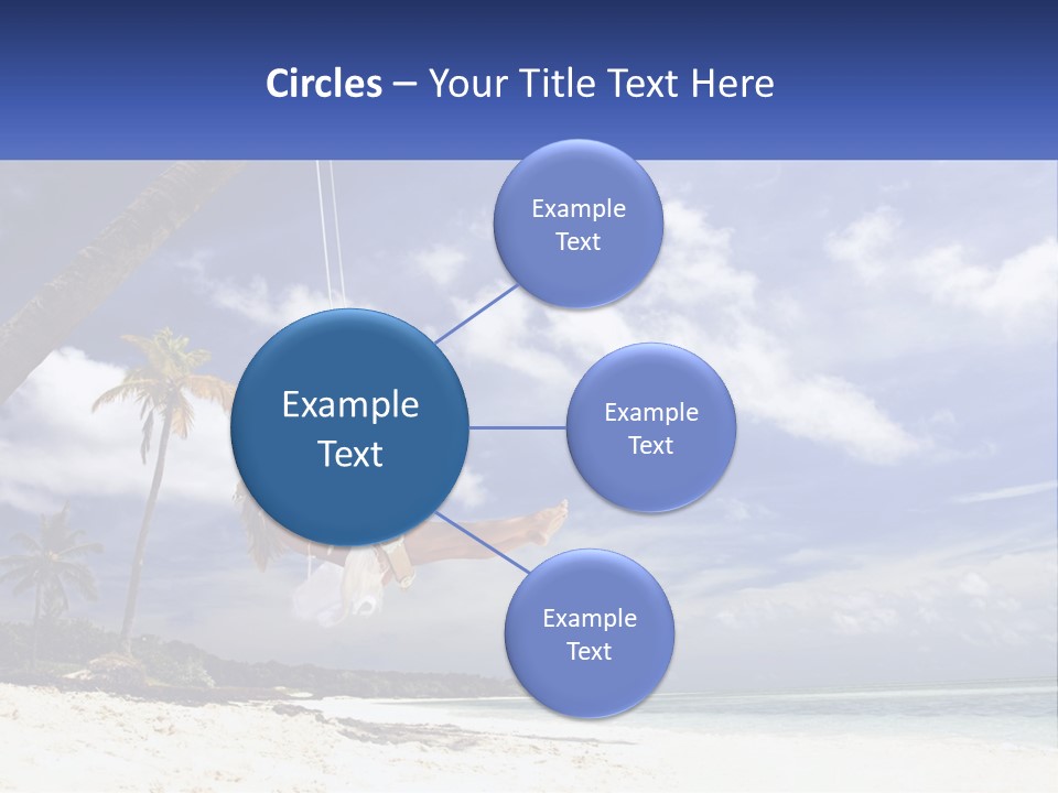 A Woman Swinging On A Rope On The Beach PowerPoint Template