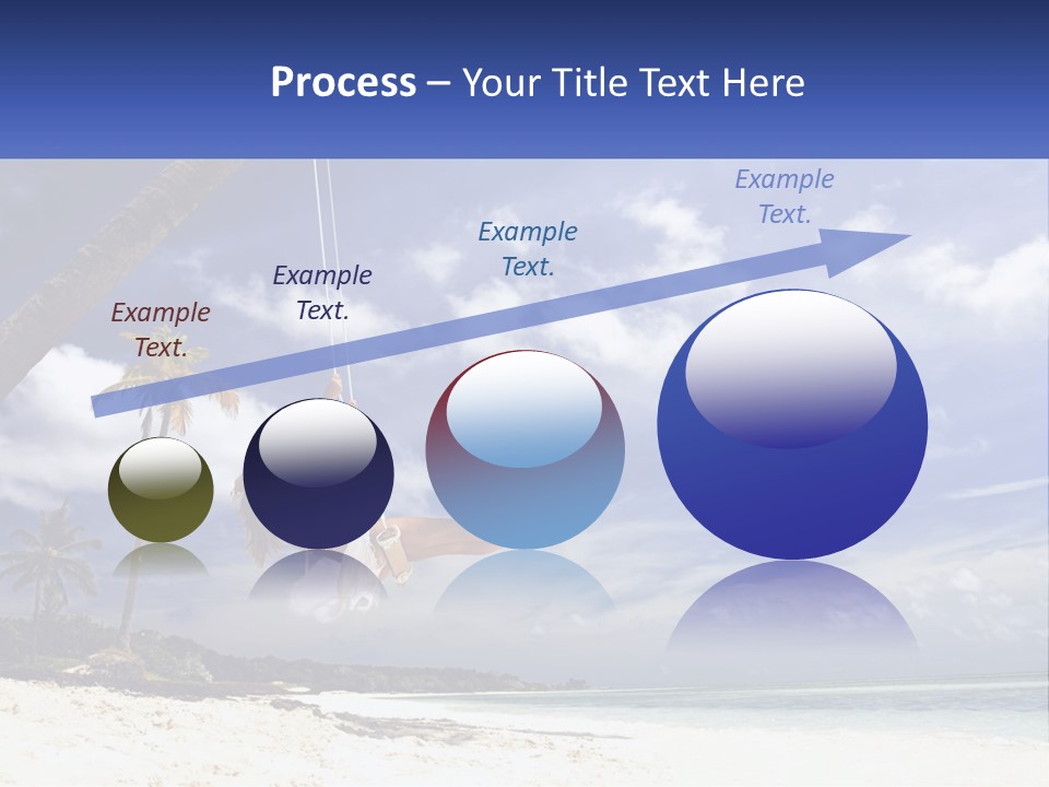 A Woman Swinging On A Rope On The Beach PowerPoint Template