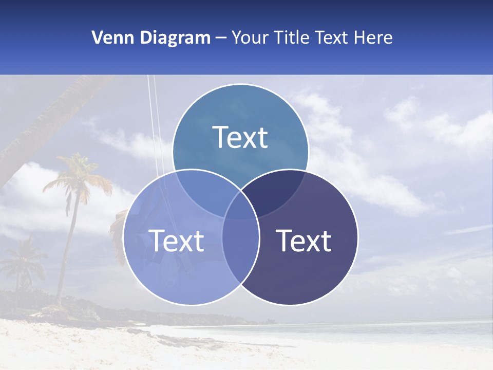 A Woman Swinging On A Rope On The Beach PowerPoint Template