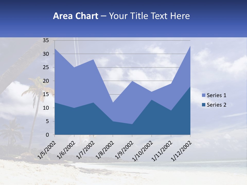 A Woman Swinging On A Rope On The Beach PowerPoint Template