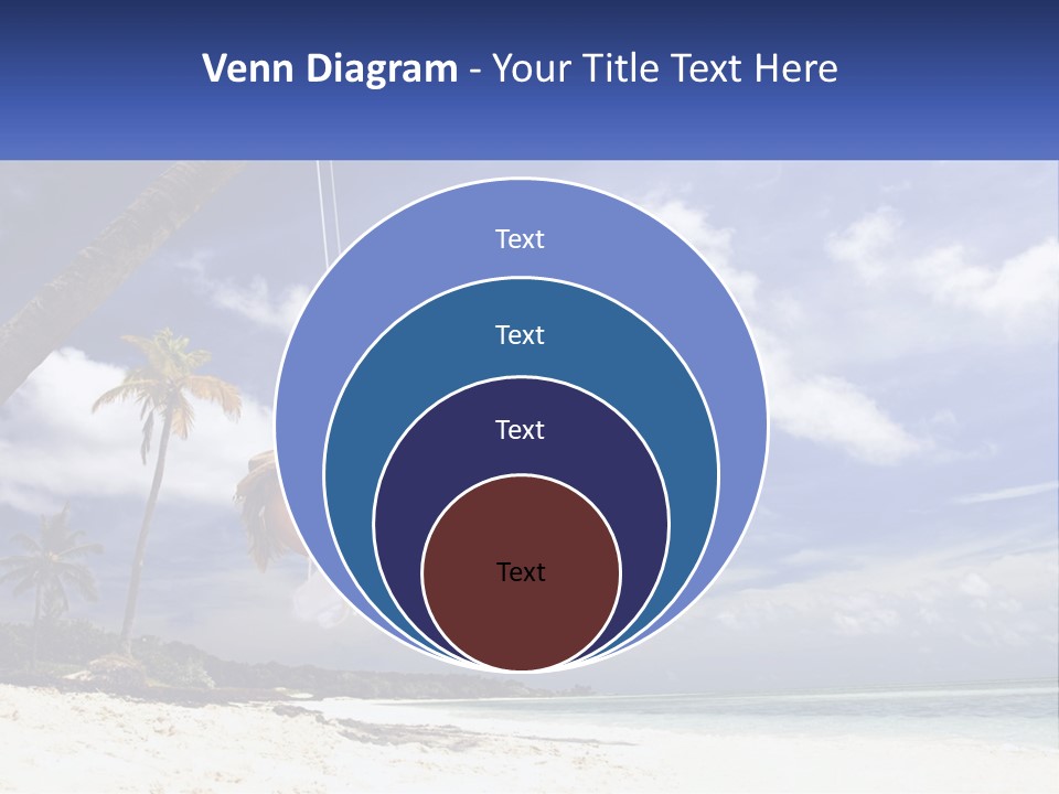 A Woman Swinging On A Rope On The Beach PowerPoint Template