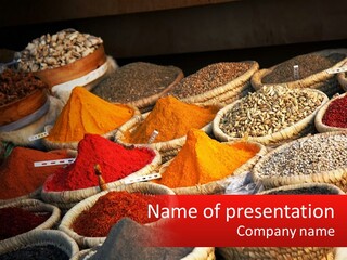 Aromatic Saffron Bazaar PowerPoint Template