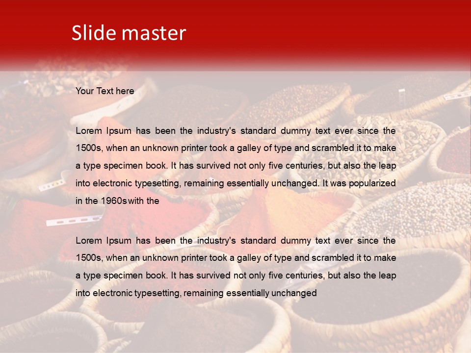 Aromatic Saffron Bazaar PowerPoint Template