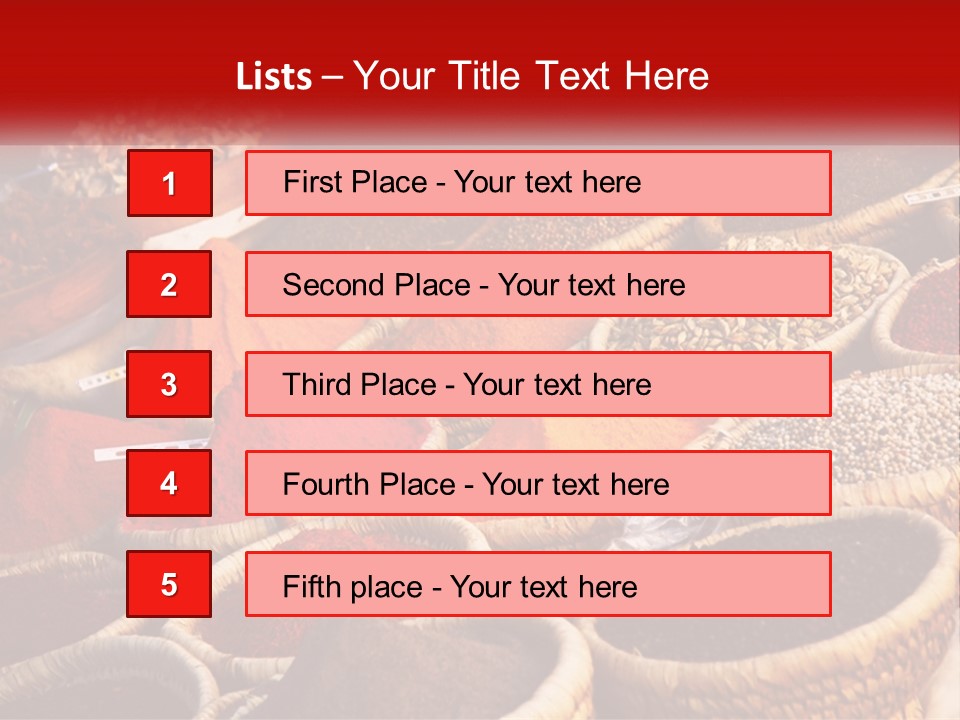 Aromatic Saffron Bazaar PowerPoint Template