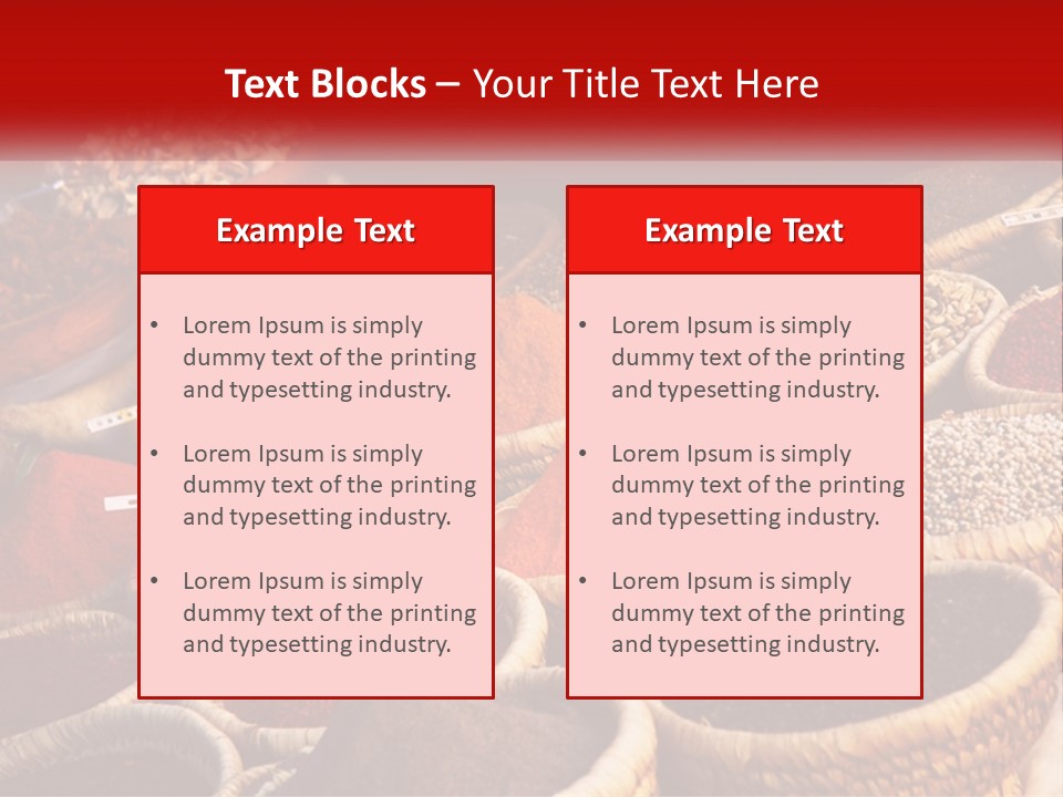 Aromatic Saffron Bazaar PowerPoint Template