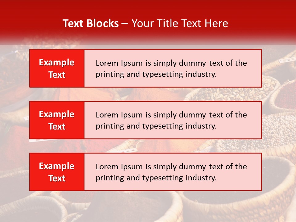 Aromatic Saffron Bazaar PowerPoint Template