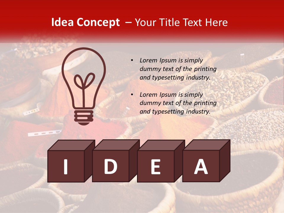 Aromatic Saffron Bazaar PowerPoint Template