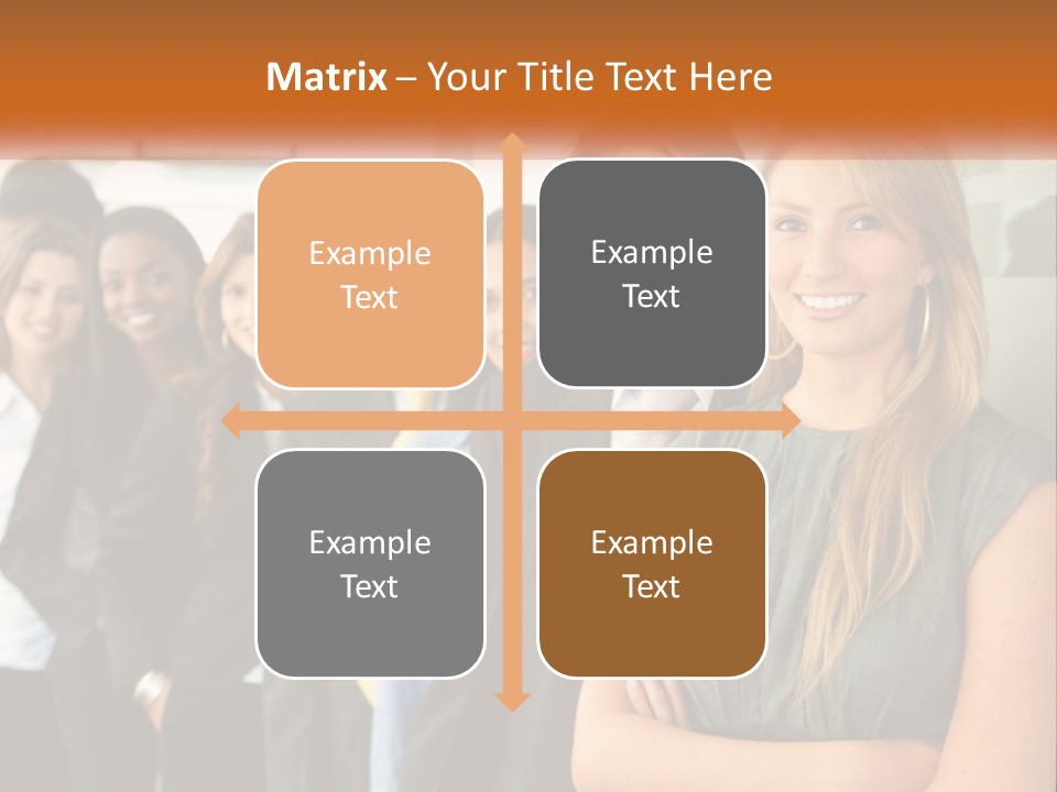 Standing Businesspeople Confidence PowerPoint Template