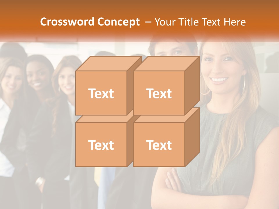 Standing Businesspeople Confidence PowerPoint Template
