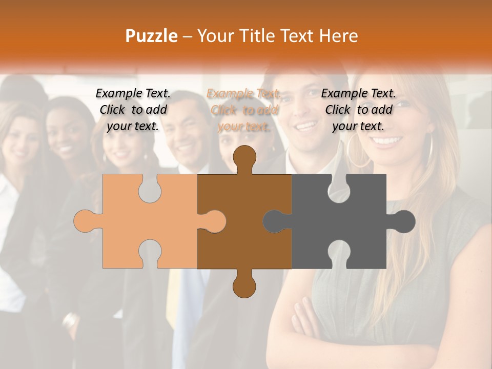 Standing Businesspeople Confidence PowerPoint Template