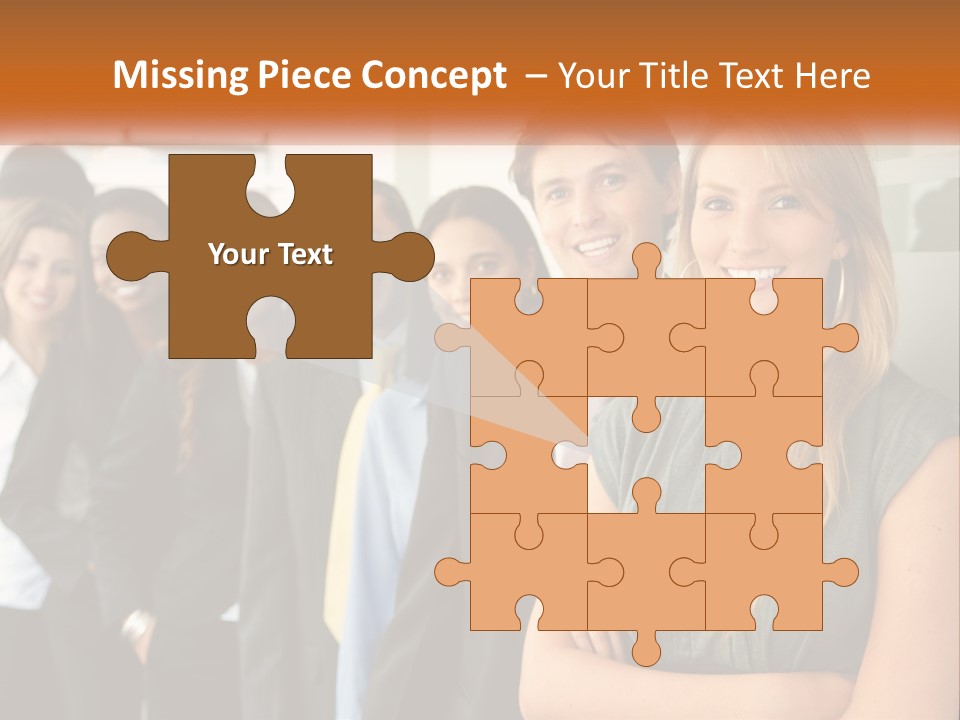 Standing Businesspeople Confidence PowerPoint Template