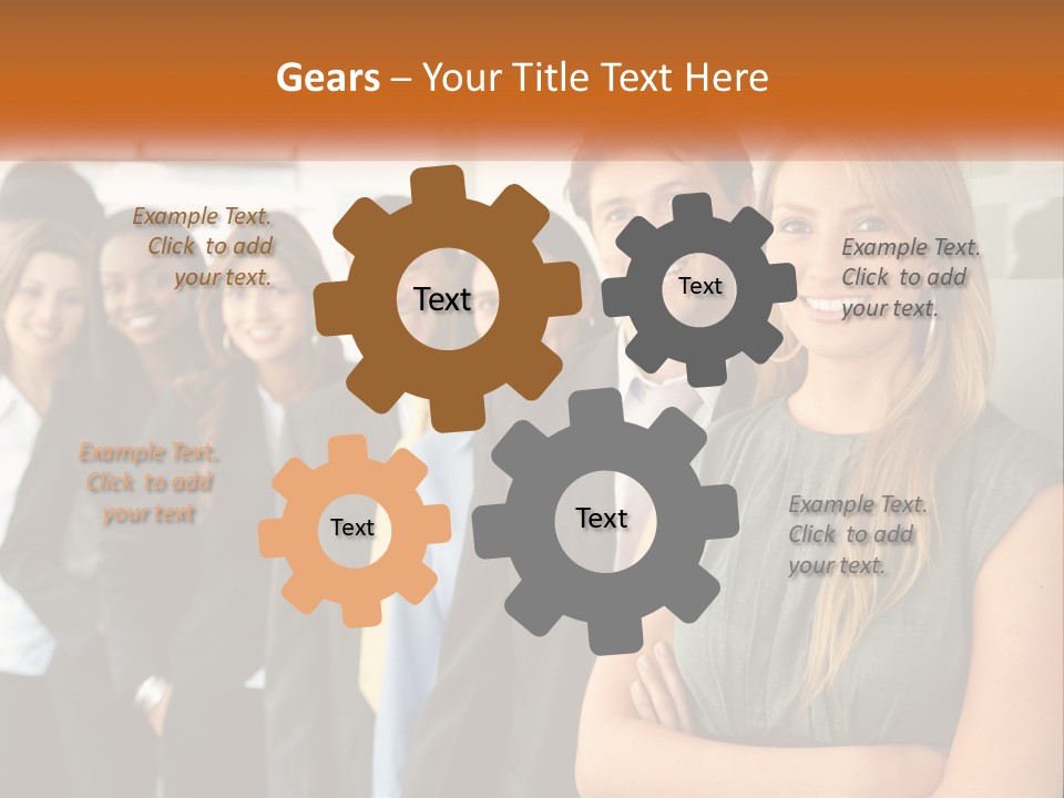 Standing Businesspeople Confidence PowerPoint Template