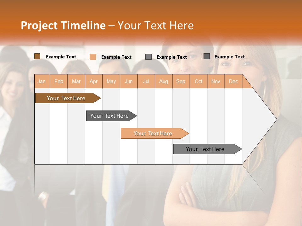 Standing Businesspeople Confidence PowerPoint Template