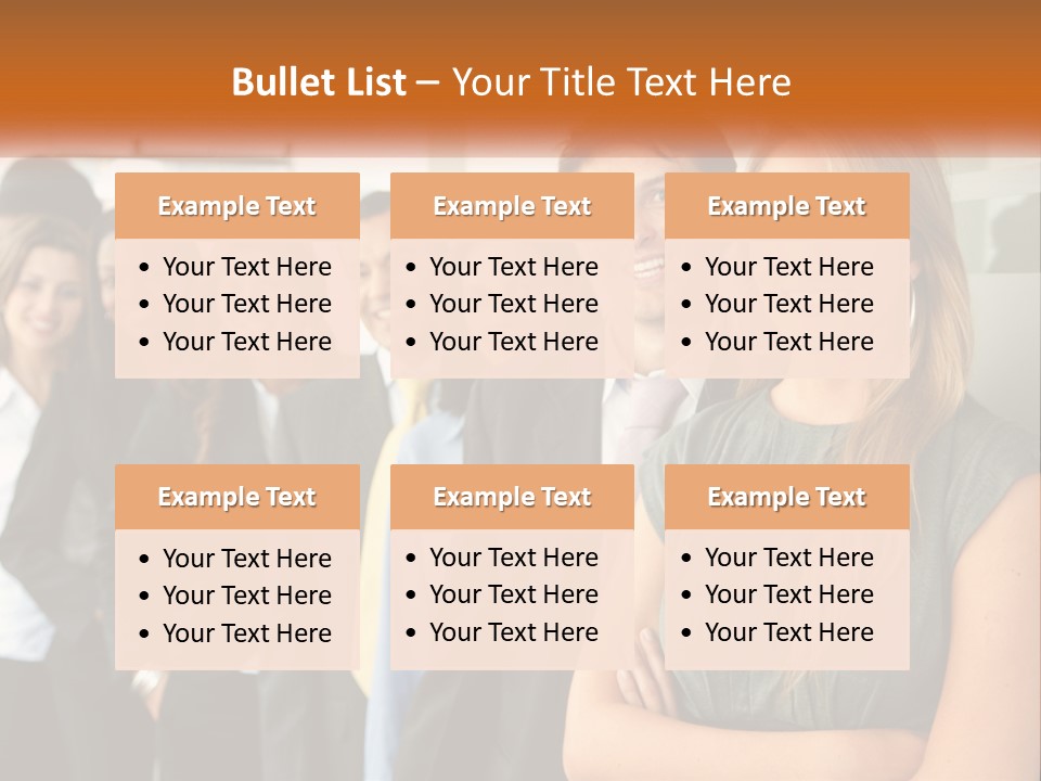 Standing Businesspeople Confidence PowerPoint Template