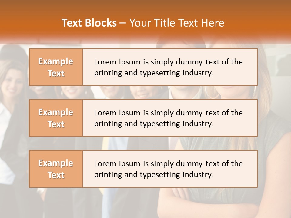 Standing Businesspeople Confidence PowerPoint Template