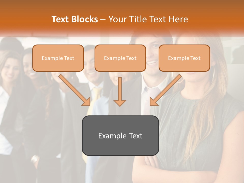 Standing Businesspeople Confidence PowerPoint Template