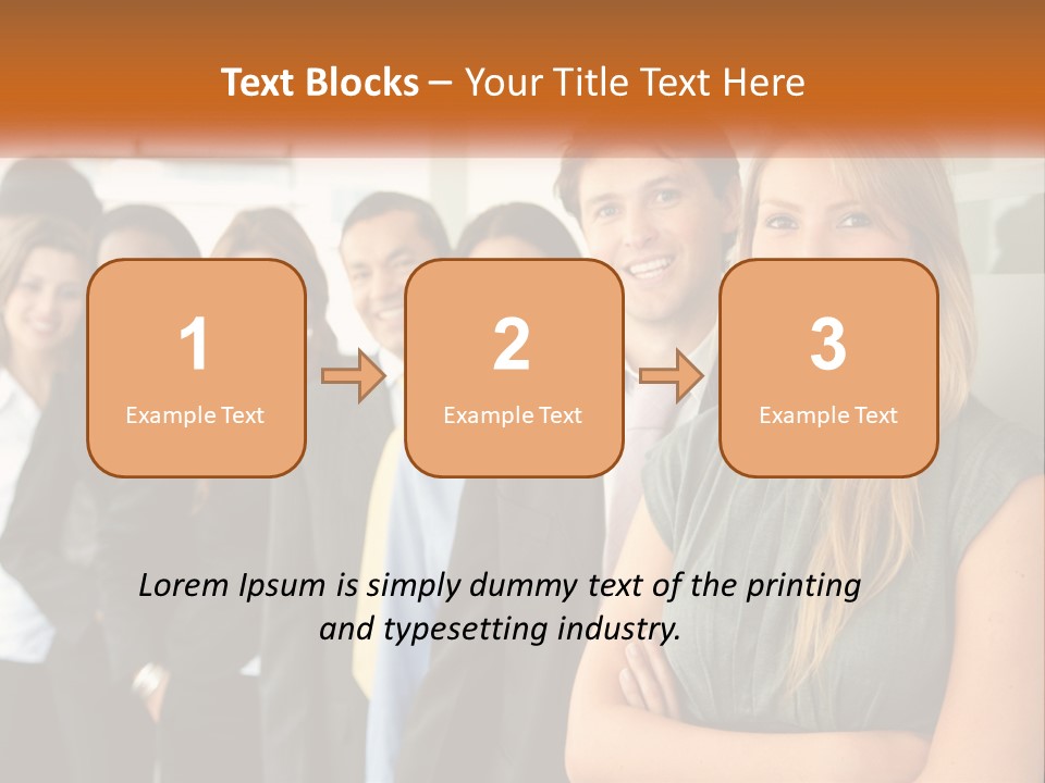 Standing Businesspeople Confidence PowerPoint Template