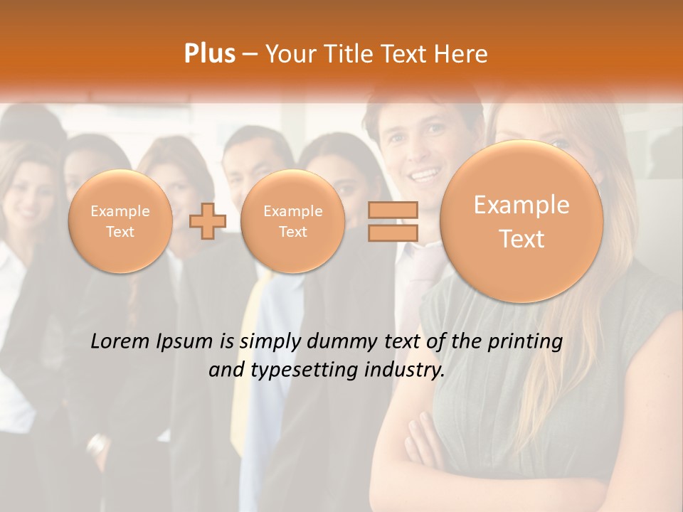 Standing Businesspeople Confidence PowerPoint Template