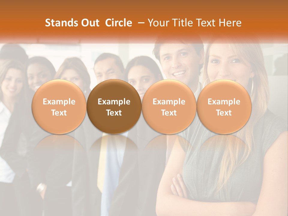 Standing Businesspeople Confidence PowerPoint Template