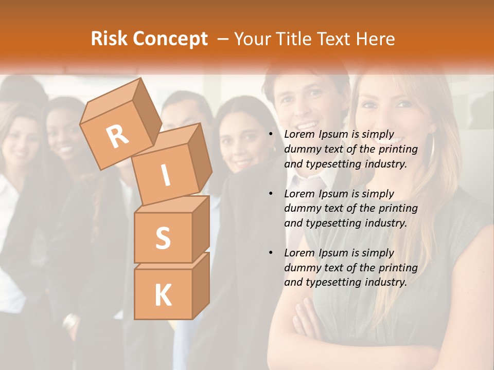 Standing Businesspeople Confidence PowerPoint Template