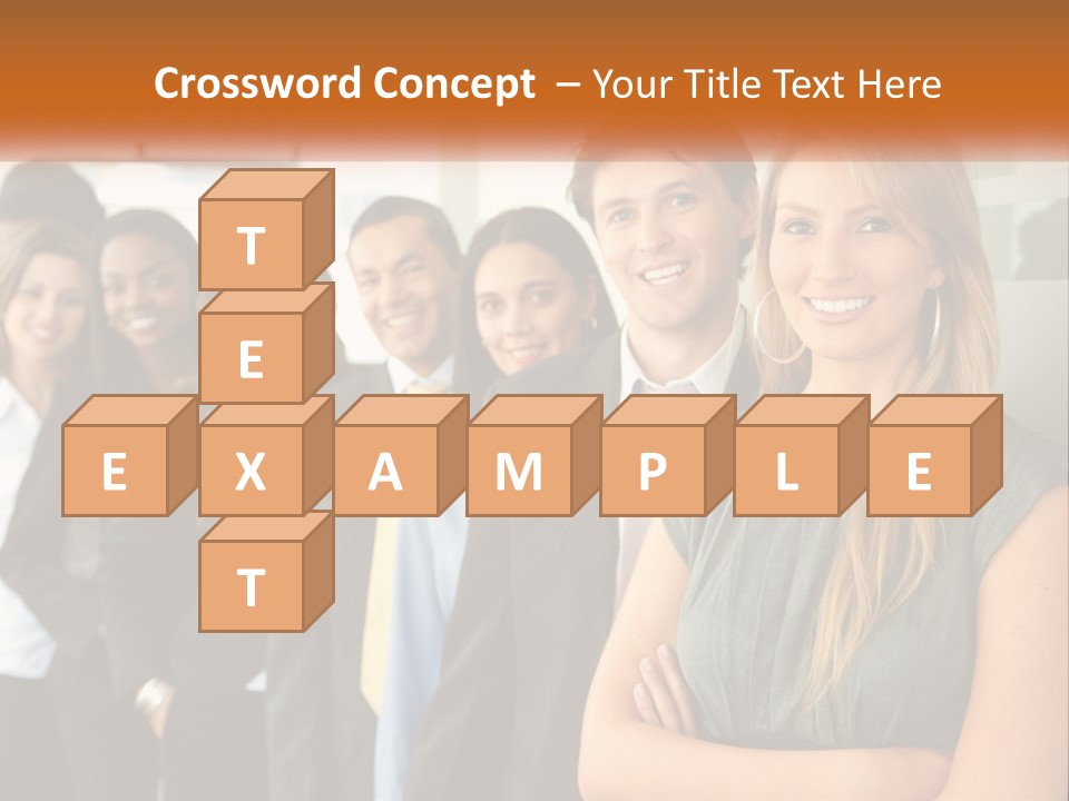 Standing Businesspeople Confidence PowerPoint Template