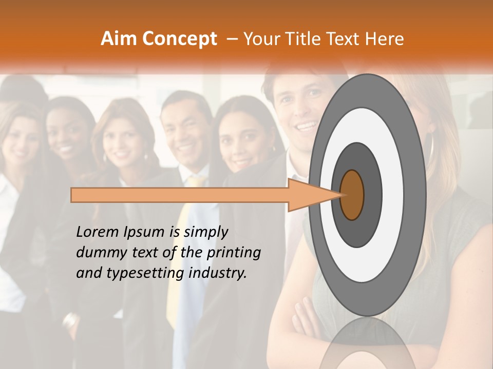 Standing Businesspeople Confidence PowerPoint Template