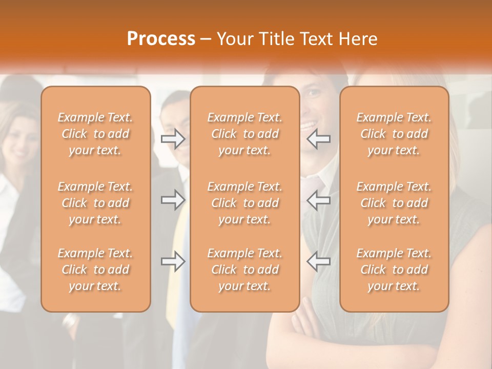 Standing Businesspeople Confidence PowerPoint Template