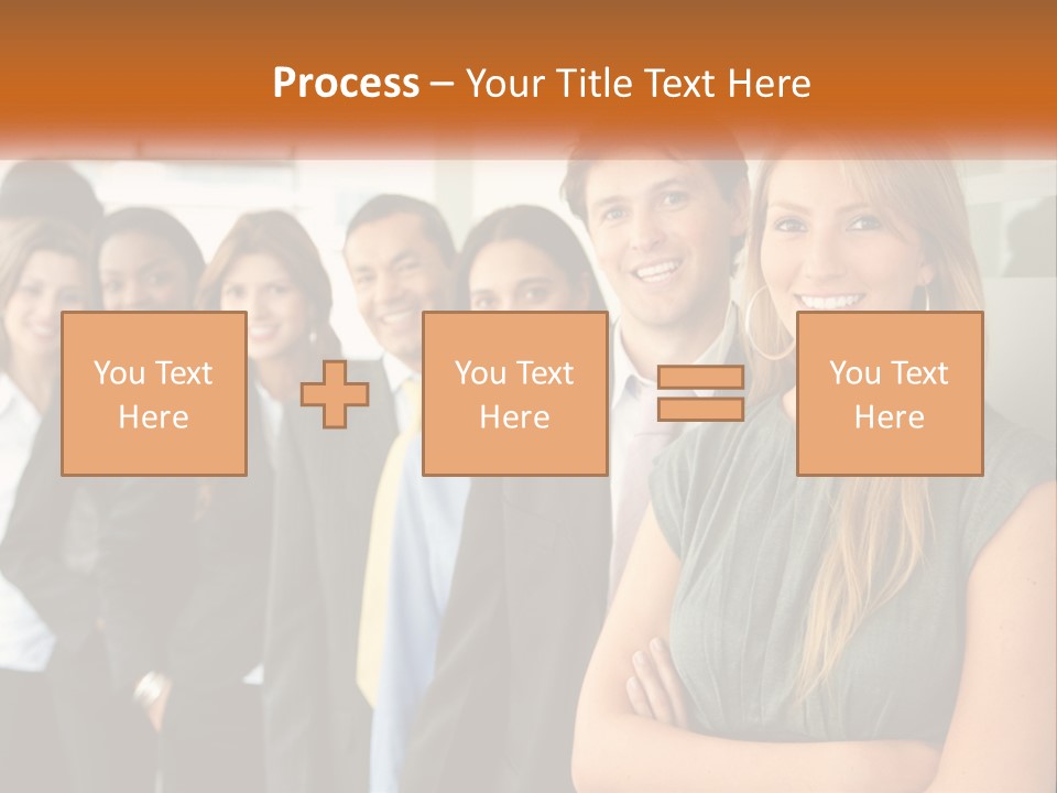 Standing Businesspeople Confidence PowerPoint Template