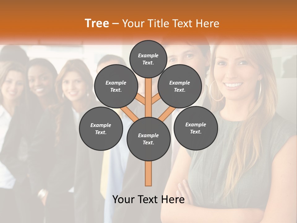 Standing Businesspeople Confidence PowerPoint Template