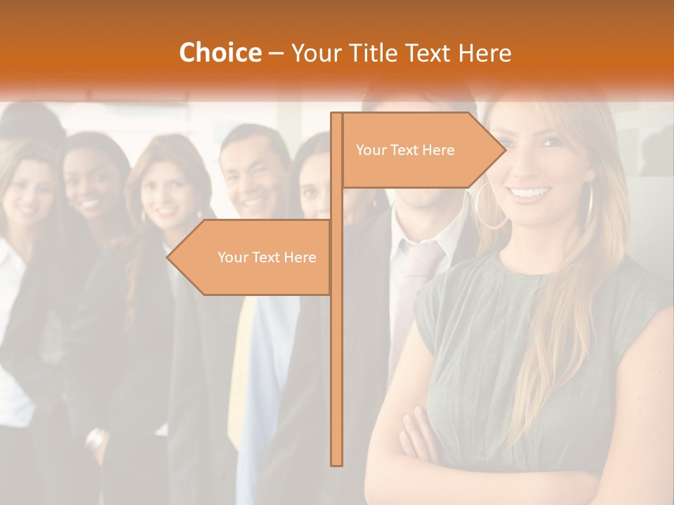 Standing Businesspeople Confidence PowerPoint Template