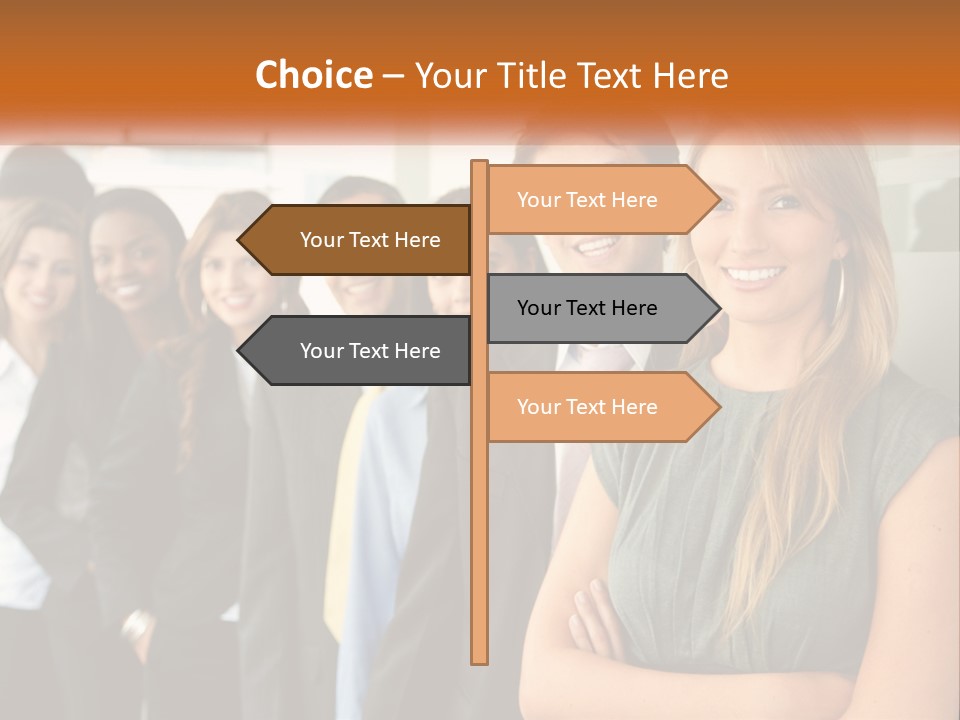 Standing Businesspeople Confidence PowerPoint Template