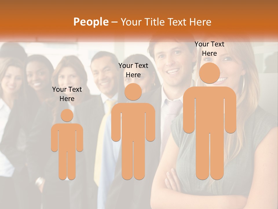 Standing Businesspeople Confidence PowerPoint Template