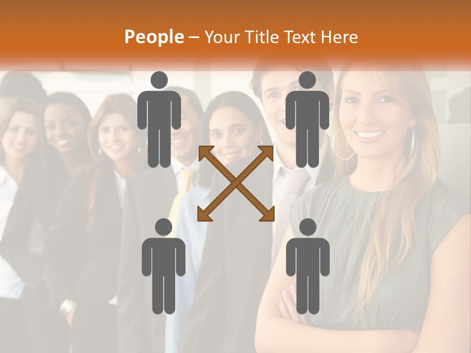 Standing Businesspeople Confidence PowerPoint Template