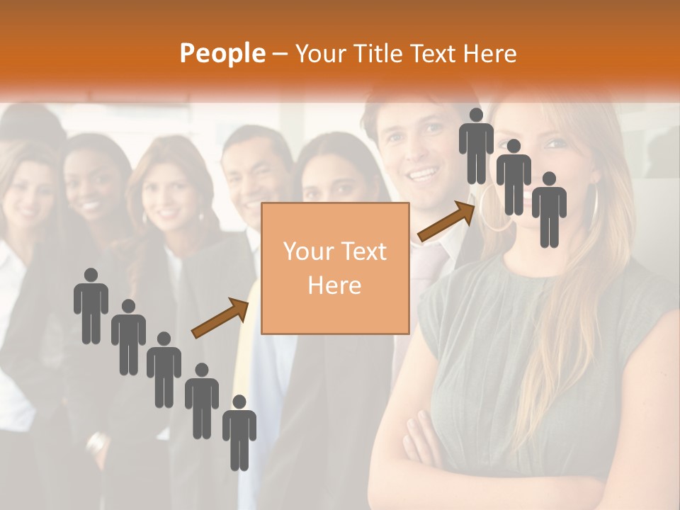 Standing Businesspeople Confidence PowerPoint Template